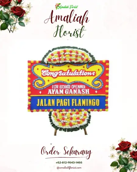 Sewa Papan Bunga Batu Licin